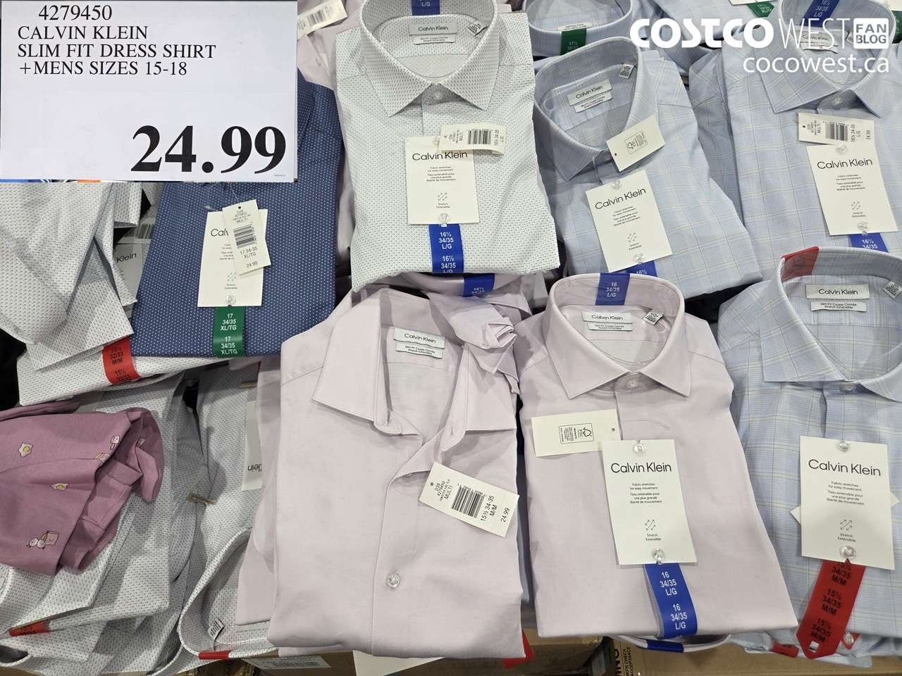 4279450 CALVIN KLEIN SLIM FIT DRESS SHIRT + MENS SIZES 15-18 $24.99