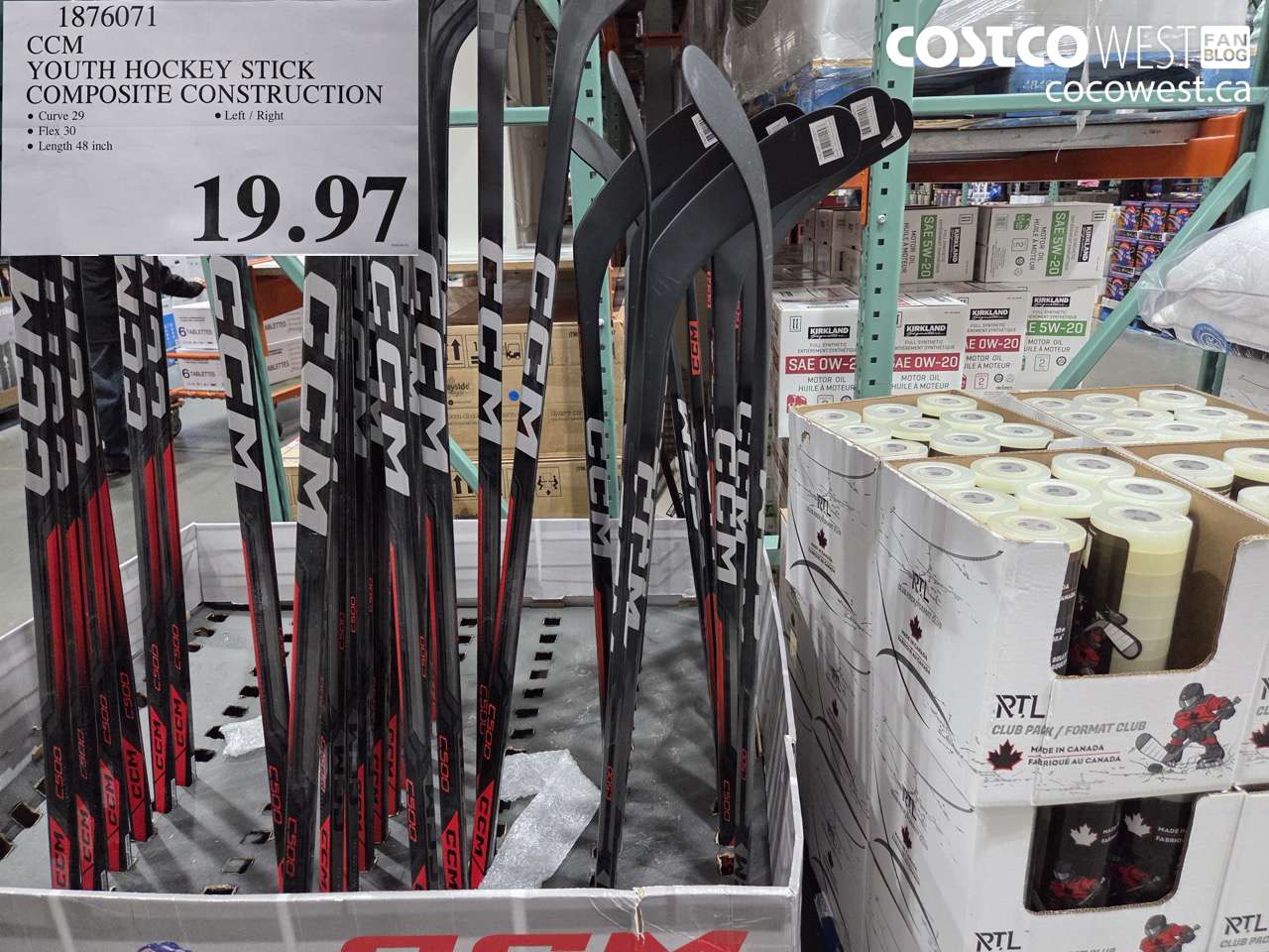 1876071 CCM YOUTH HOCKEY STICK COMPOSITE CONSTRUCTION $19.97