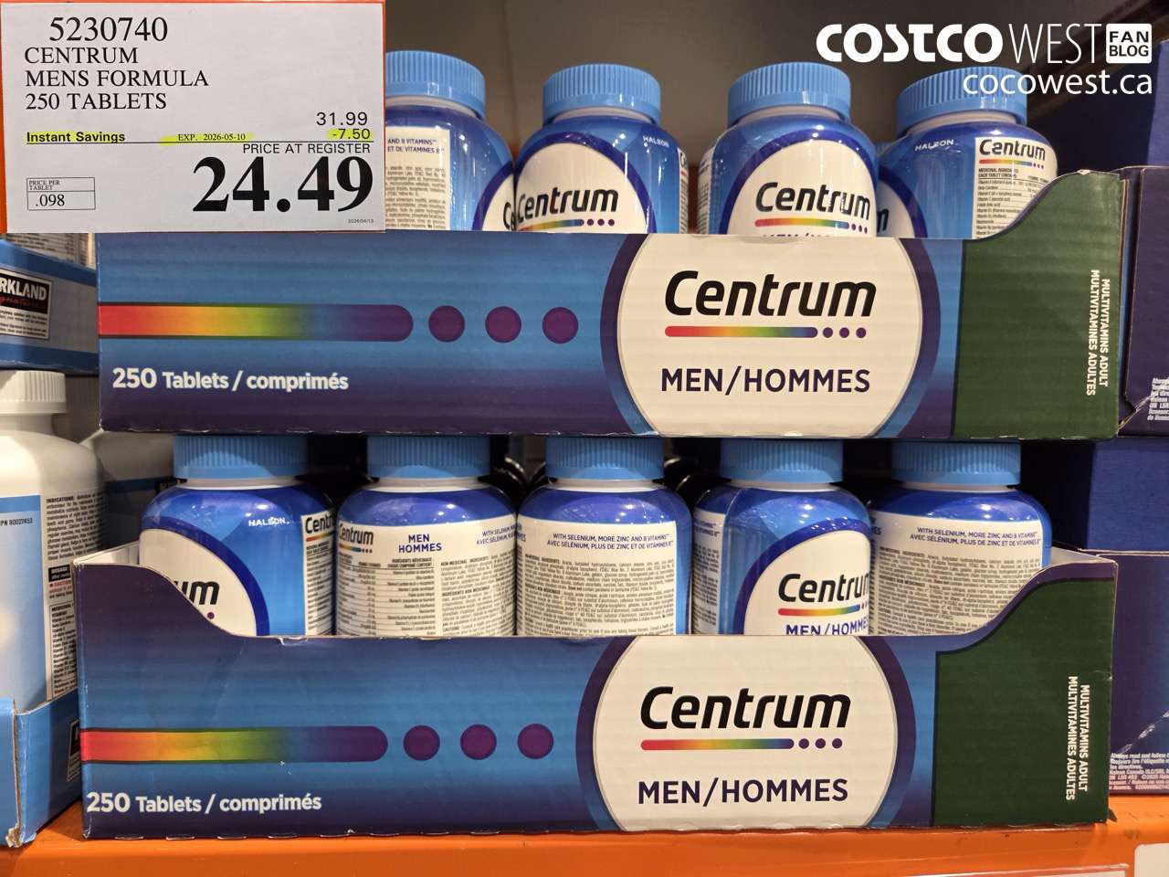 5230740 CENTRUM MENS FORMULA 250 TABLETS ($7.50 INSTANT SAVINGS EXPIRES ON 2026-05-10) $24.49