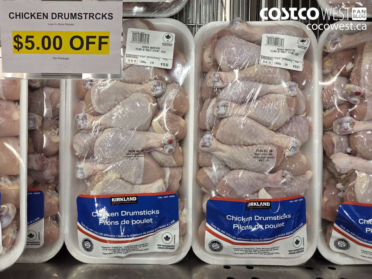 55502 CHICKEN DRUMSTICKS ($5.00 INSTANT SAVINGS)
