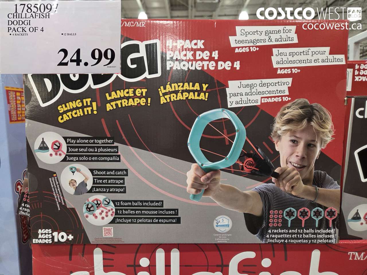 1785097 CHILLAFISH DODGI PACK OF 4 $24.99