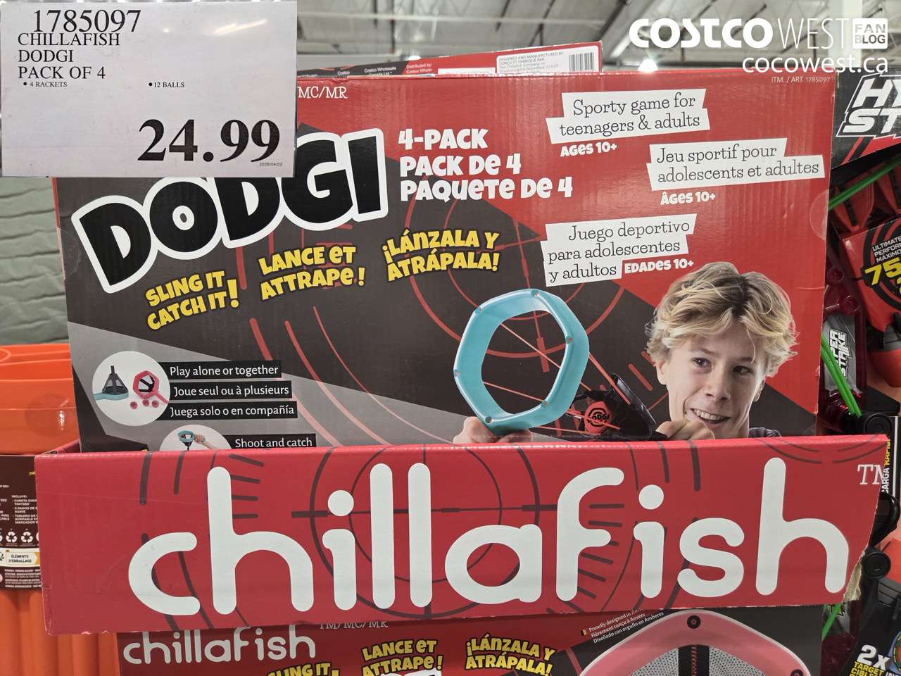 1785097 CHILLFISH DODGI PACK OF 4 $24.99