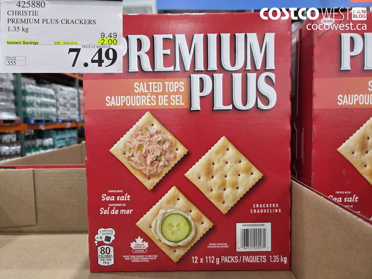 425880 CHRISTIE PREMIUM PLUS CRACKERS 1.35KG ($2.00 INSTANT SAVINGS EXPIRES ON 2026-05-03) $7.49