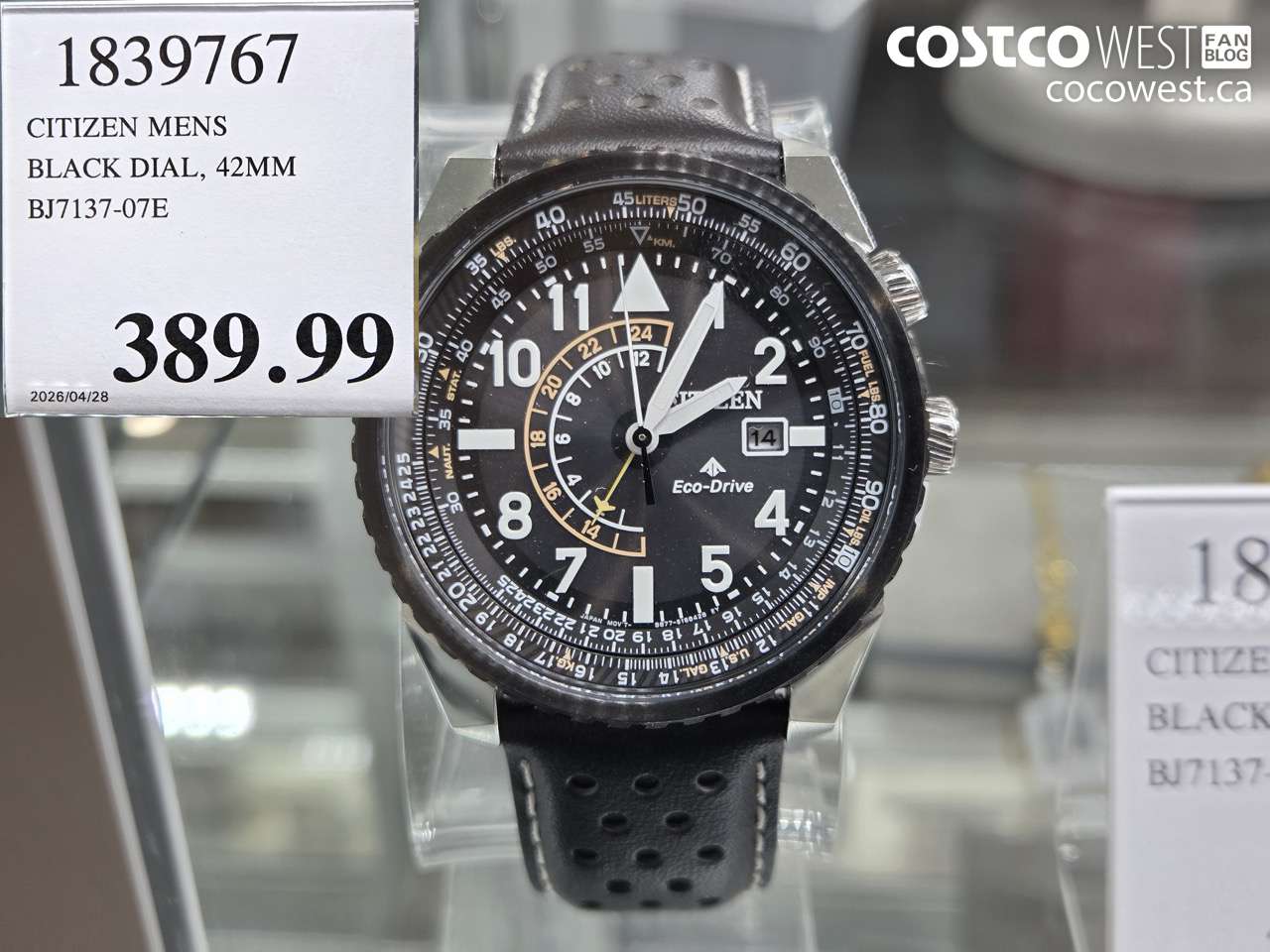 1839767 CITIZEN MENS BLACK DIAL, 42MM BJ7137-07E $389.99