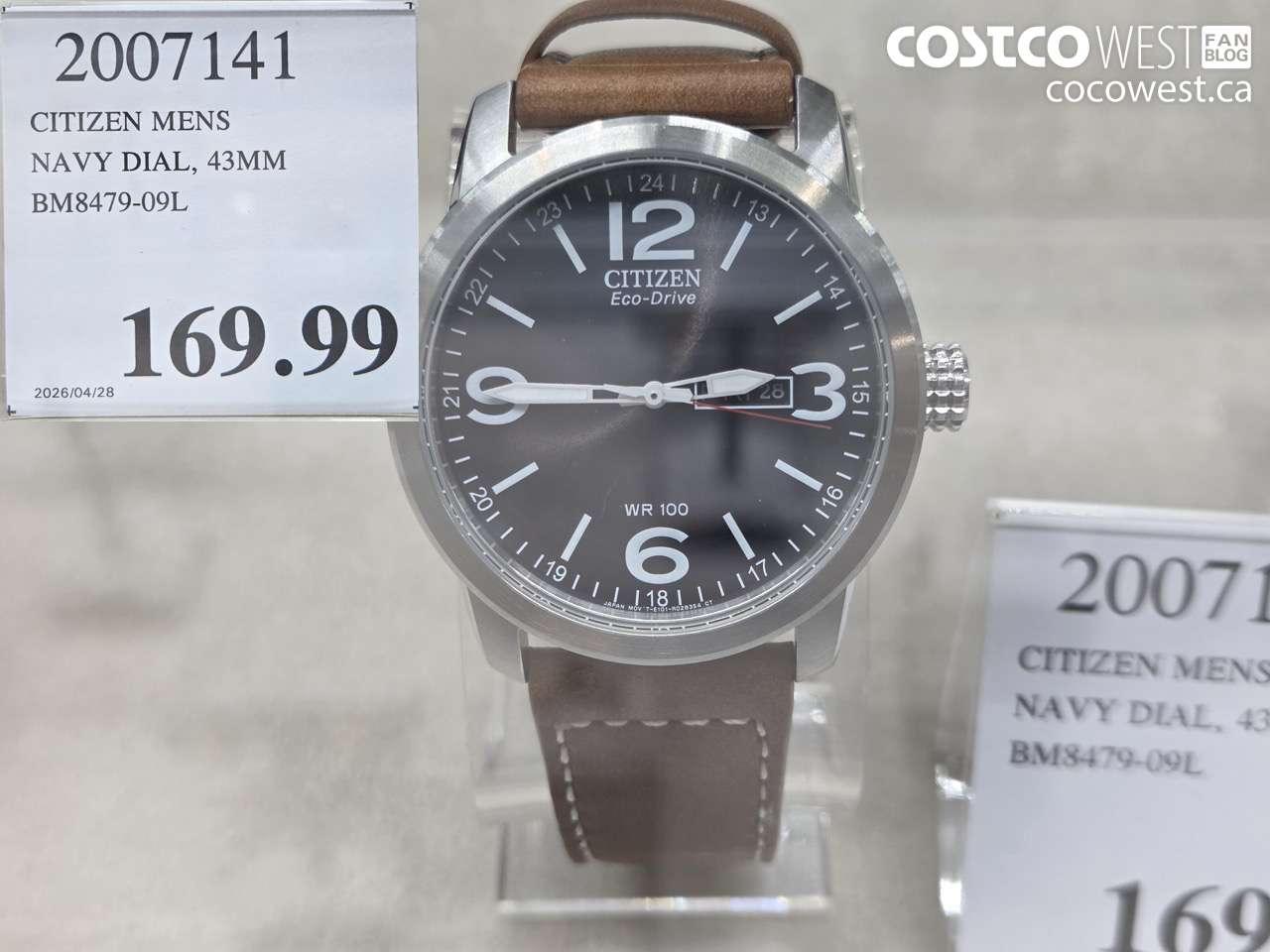 2007141 CITIZEN MENS NAVY DIAL, 43MM BM8479-09L $169.99