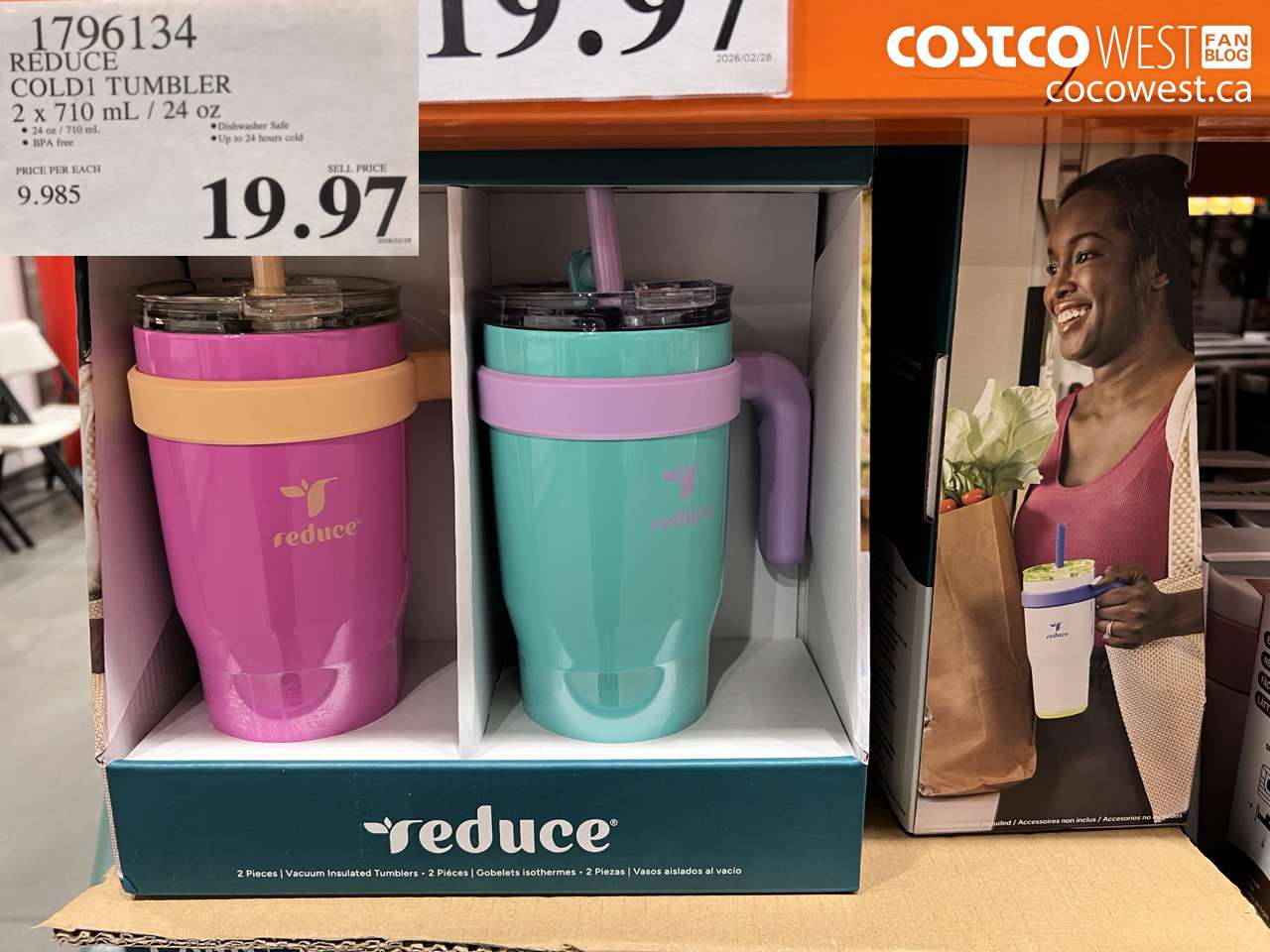 1796134 COLD1 TUMBLER 2 X 710 ML / 24 OZ $19.97