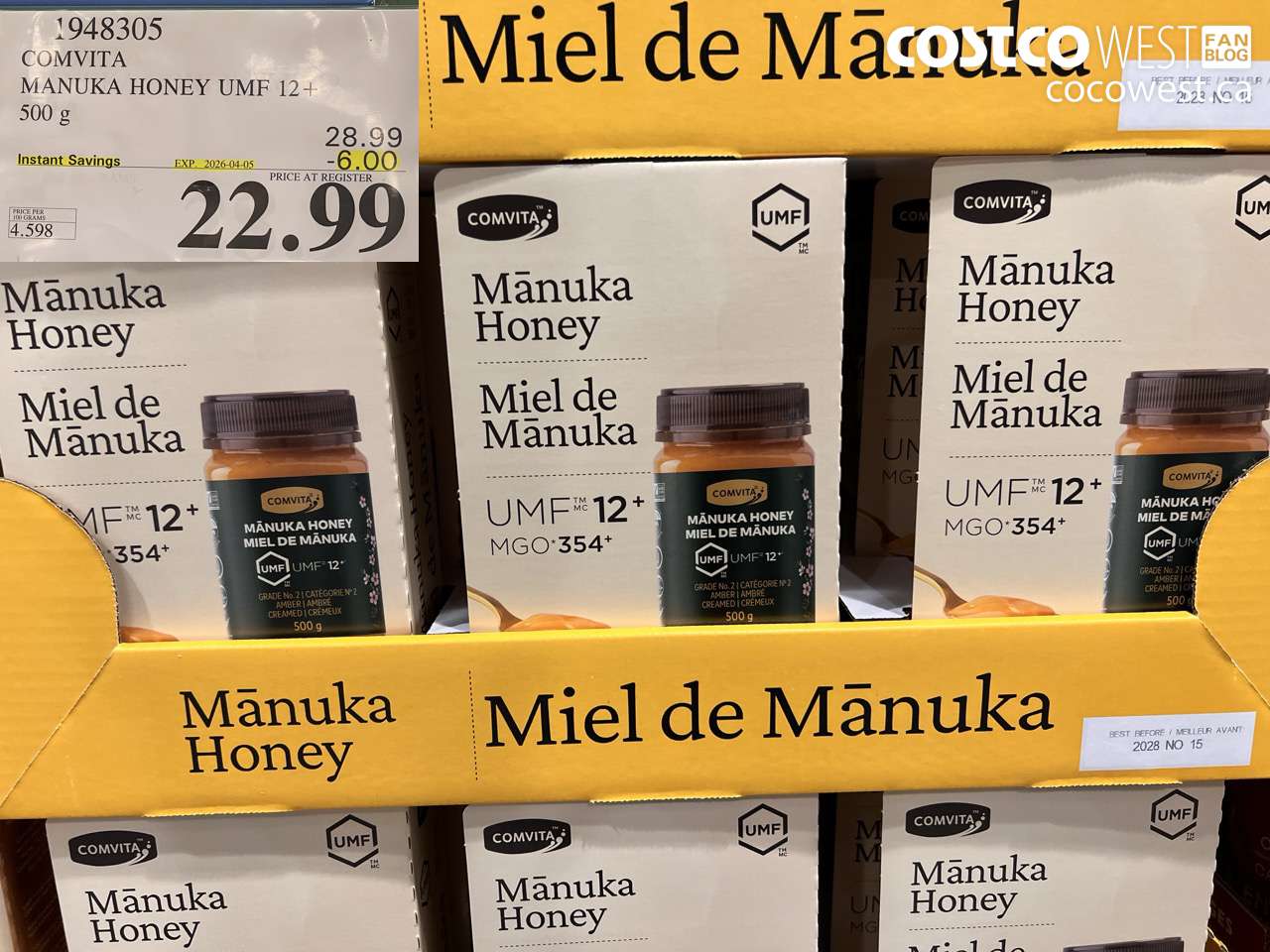 1948305 COMVITA MANUKA HONEY UMF 12+ 500 G ($6.00 INSTANT SAVINGS EXPIRES ON 2026-04-05) $22.99