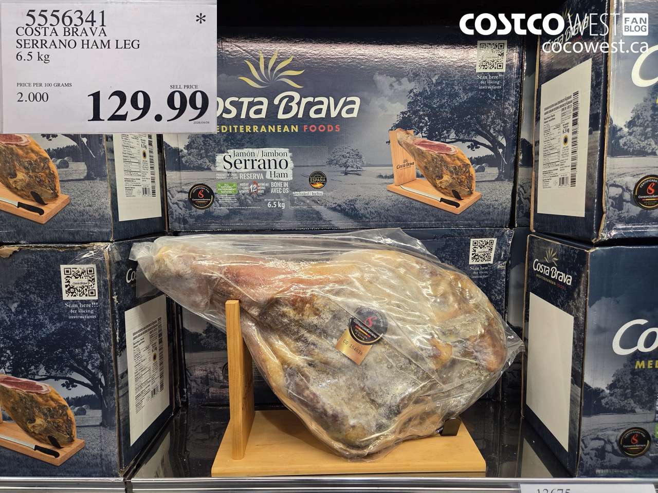 5556341 COSTA BRAVA SERRANO HAM LEG 6.5 KG $129.99