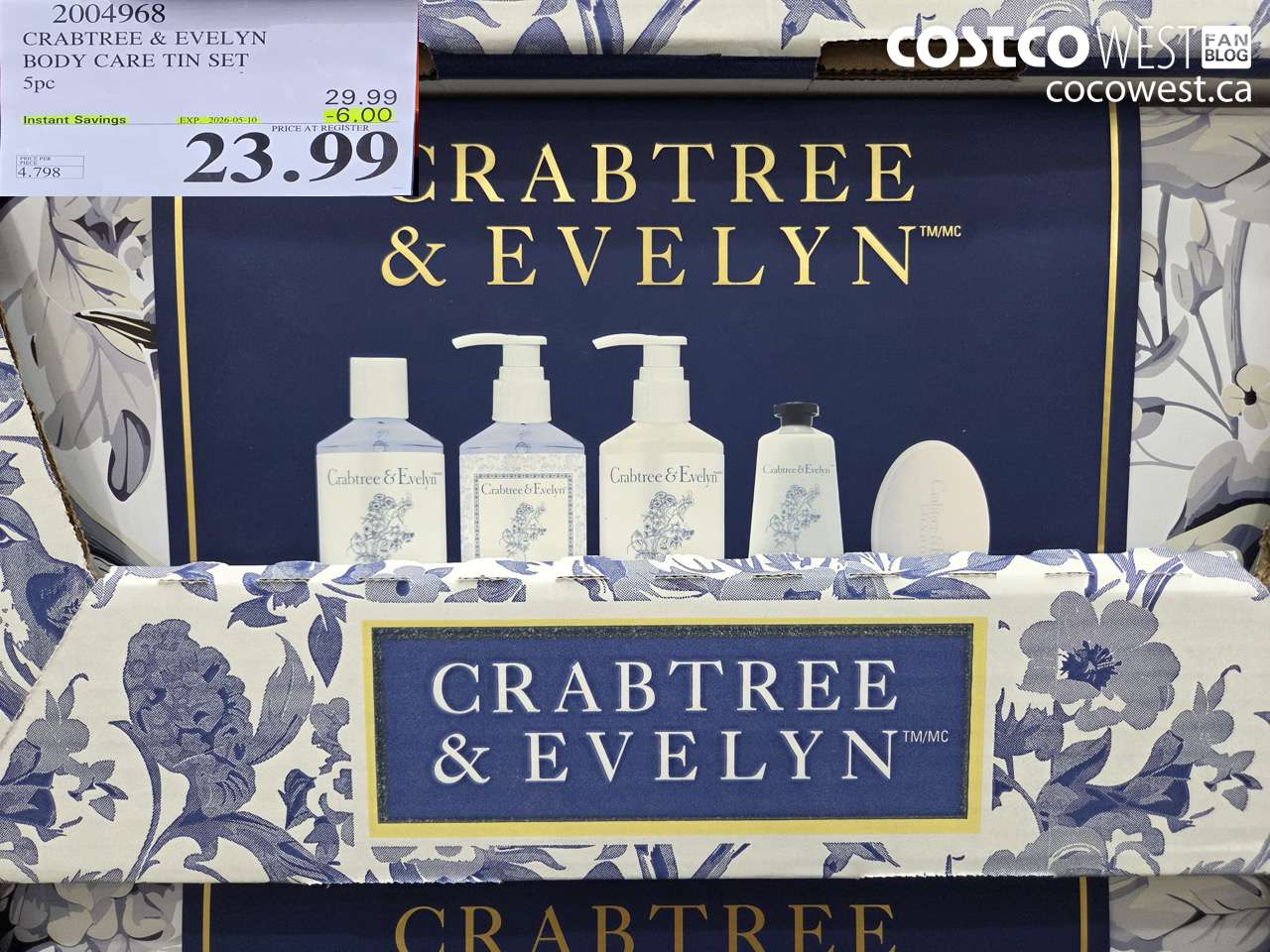 2004968 CRABTREE & EVELYN BODY CARE TIN SET 5PC ($6.00 INSTANT SAVINGS EXPIRES ON 2026-05-10) $23.99