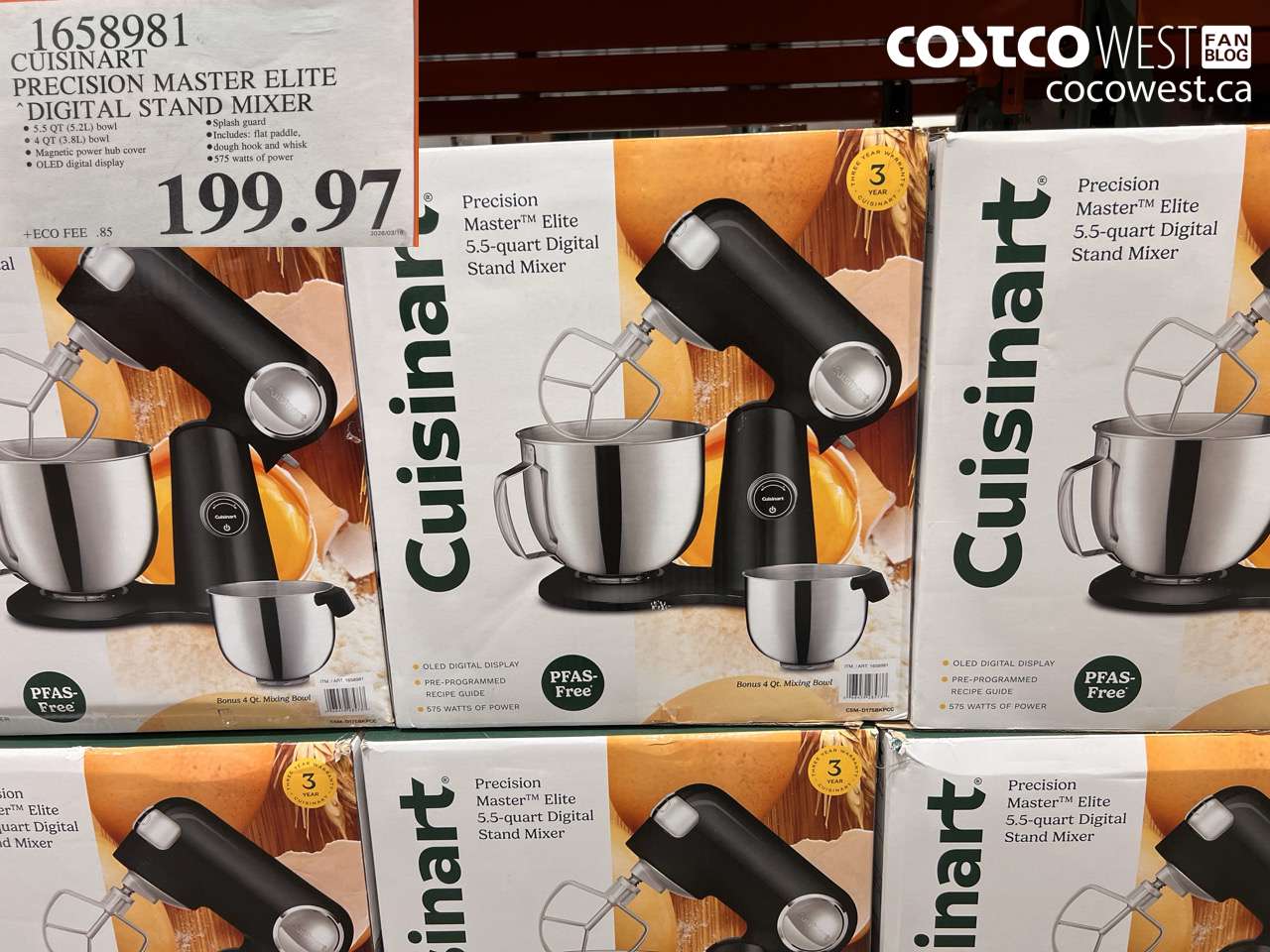 1658981 CUISINART PRECISION MASTER ELITE DIGITAL STAND MIXER $199.97