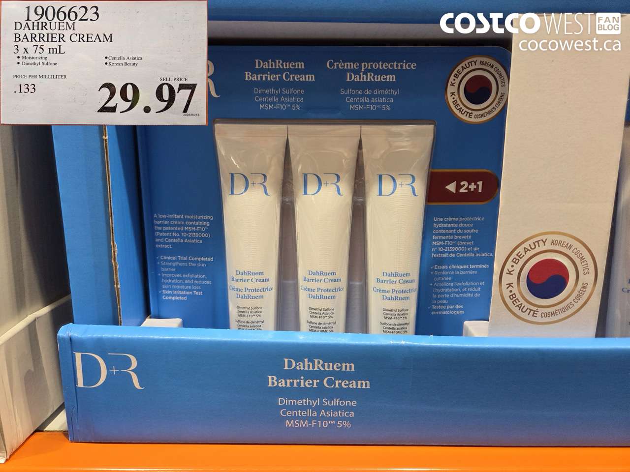 1906623 DAHRUEM BARRIER CREAM 3 X 75 ML $29.97