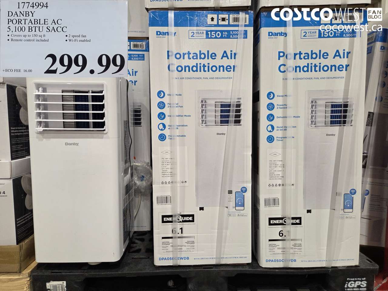 1774994 DANBY PORTABLE AC 5,100 BTU SACC $299.99
