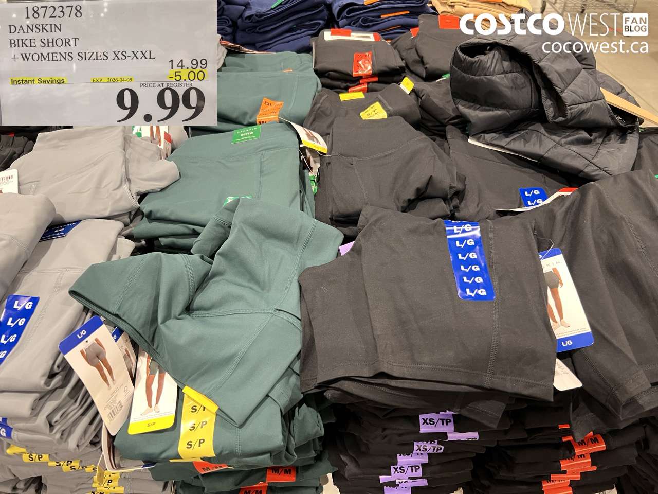 1872378 DANSKIN BIKE SHORT WOMENS SIZES XS-XXL ($5.00 INSTANT SAVINGS EXPIRES ON 2026-04-05) $9.99