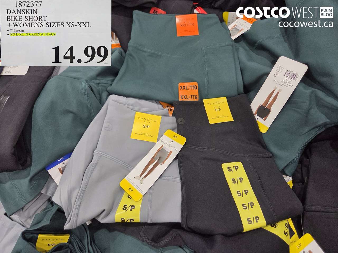 1872377 DANSKIN BIKE SHORT + WOMENS SIZES XS-XXL $14.99