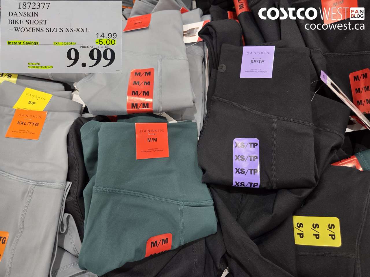 1872377 DANSKIN BIKE SHORT + WOMENS SIZES XS-XXL ($5.00 INSTANT SAVINGS EXPIRES ON 2026-05-03) $9.99