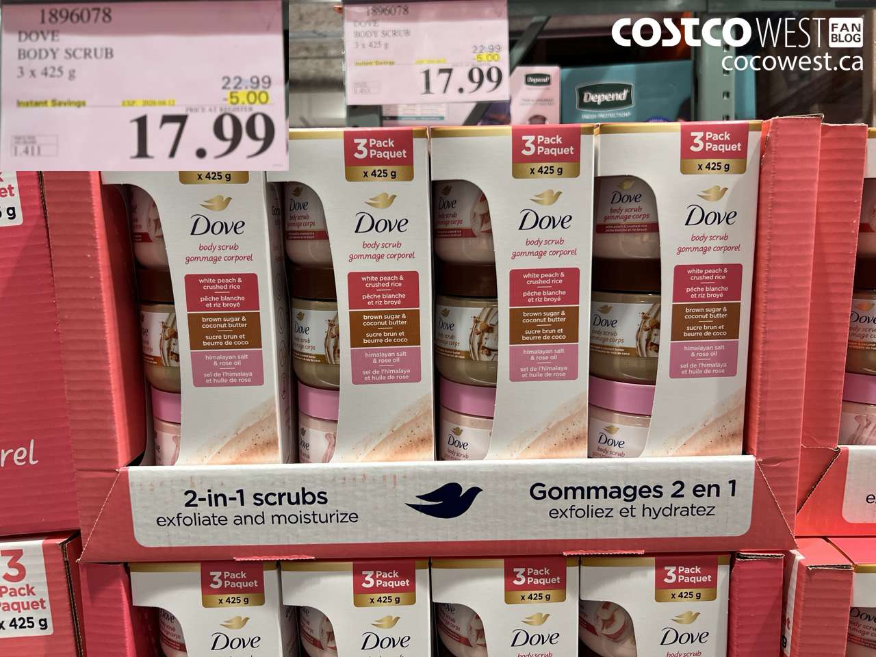 1896078 DOVE BODY SCRUB ($5.00 INSTANT SAVINGS EXPIRES ON 2026-04-12) $17.99