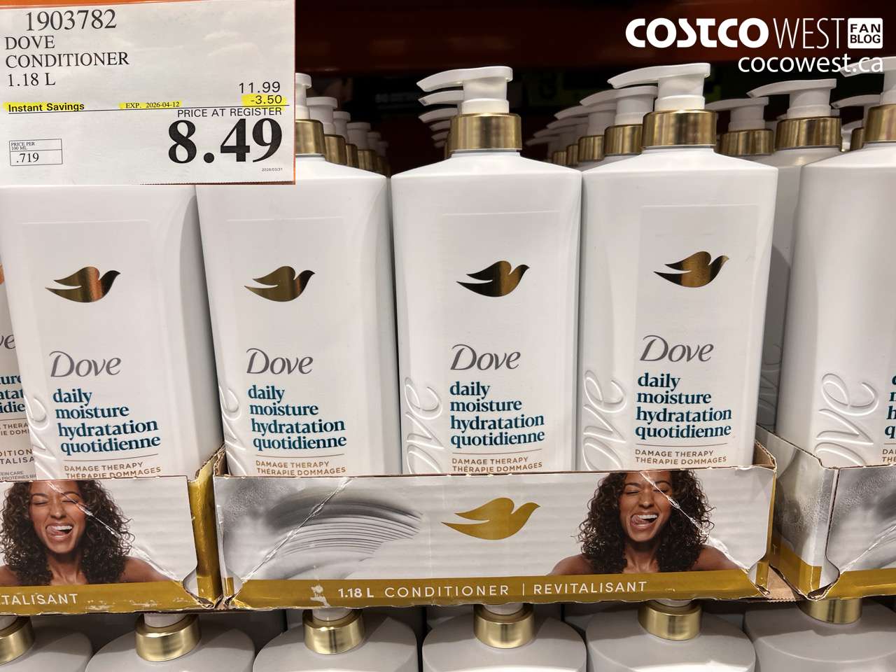 1903782 DOVE CONDITIONER 1.18 L ($3.50 INSTANT SAVINGS EXPIRES ON 2026-04-12) $8.49