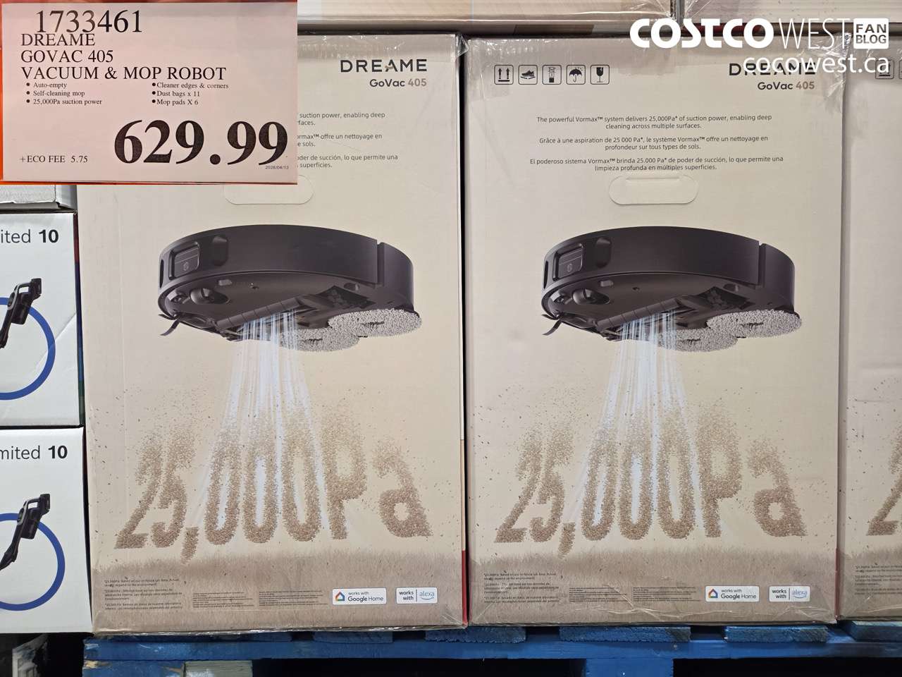 17335461 DREAME GOVAC 405 VACUUM & MOP ROBOT $629.00