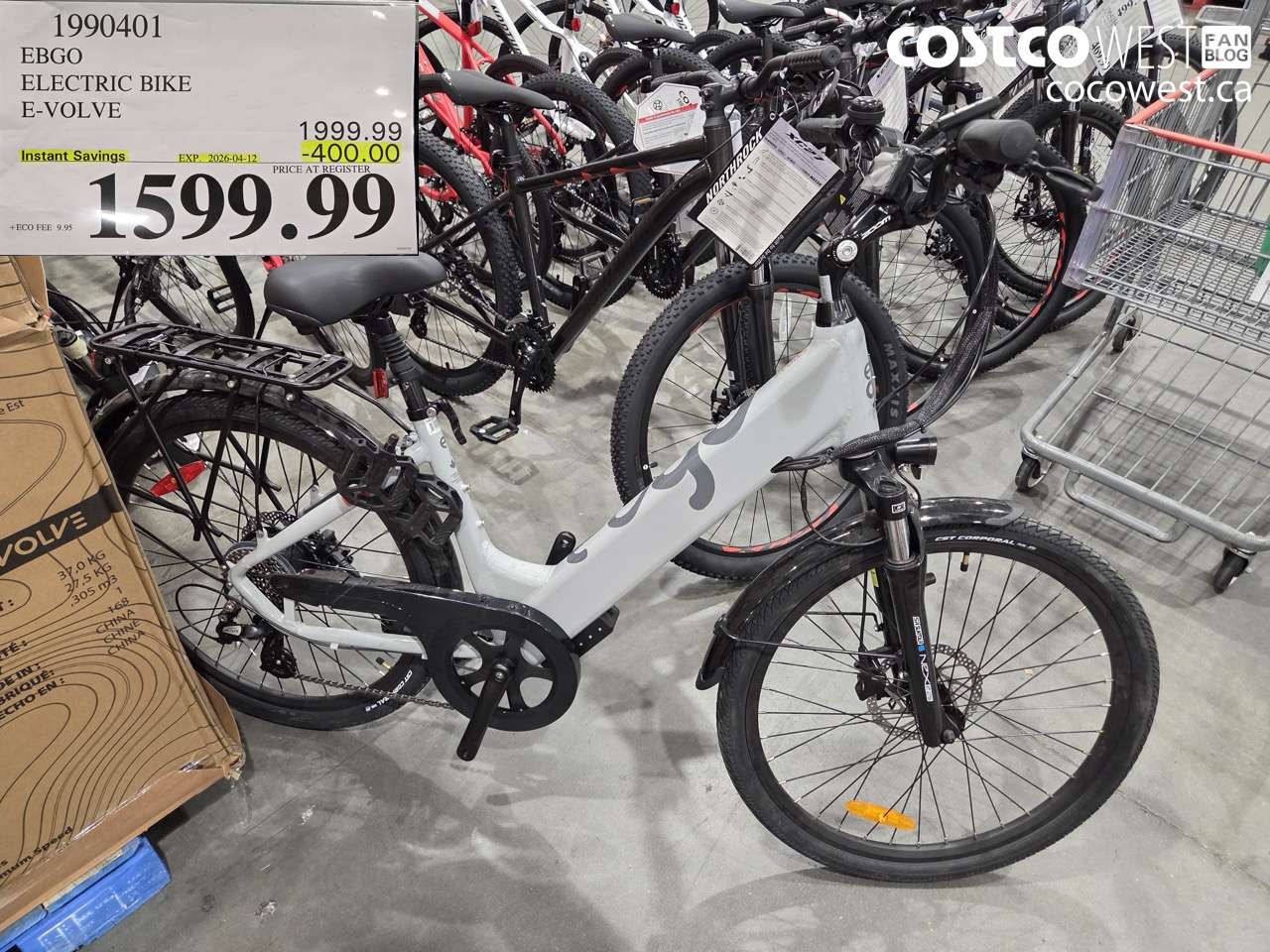 1990401 EBGO ELECTRIC BIKE E-VOLVE ($400.00 INSTANT SAVINGS EXPIRES ON 2026-04-12) $1599.99