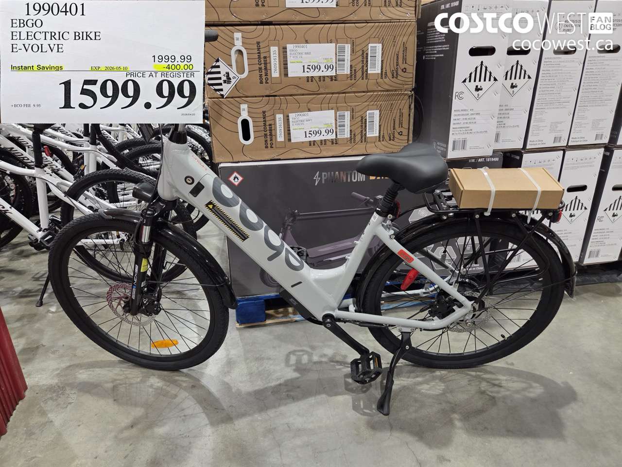1990401 EBGO ELECTRIC BIKE E-VOLVE ($400.00 INSTANT SAVINGS EXPIRES ON 2026-05-10) $1599.99