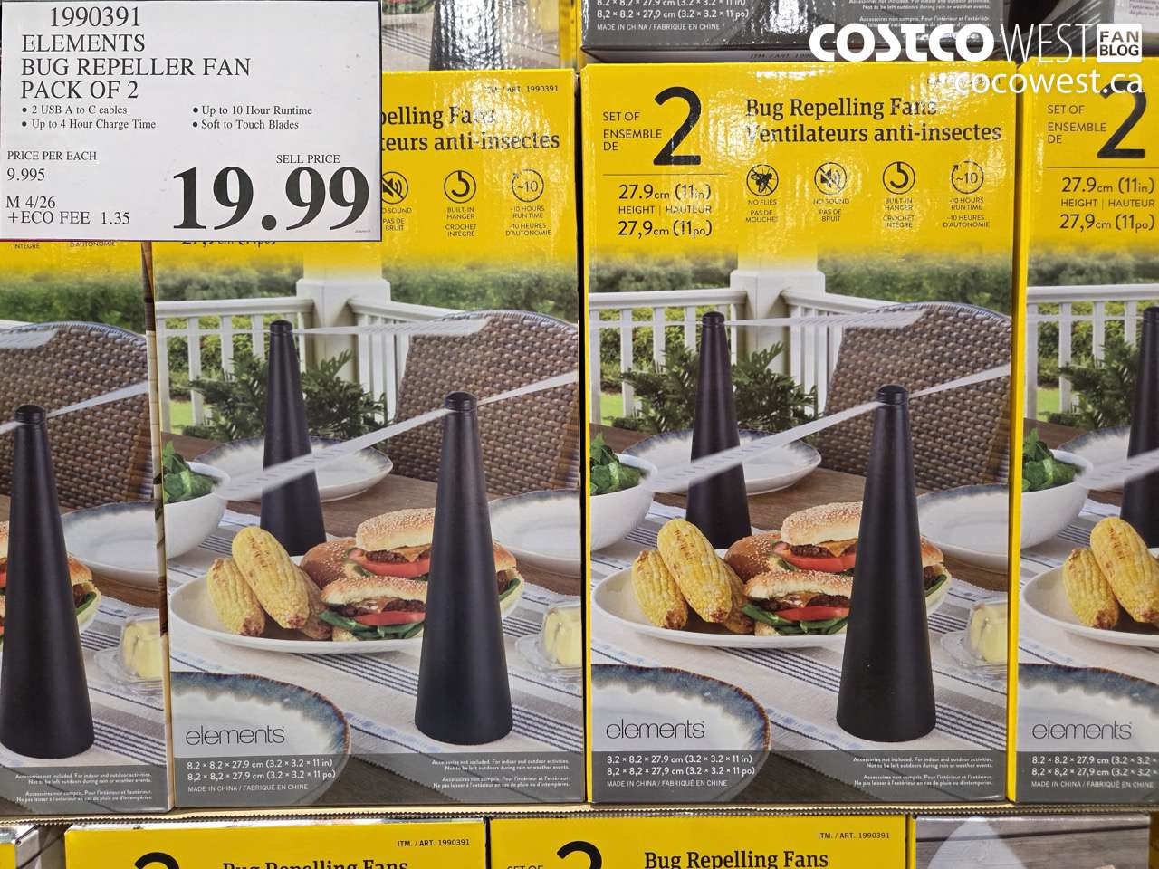 1990391 ELEMENTS BUG REPELLER FAN PACK OF 2 $19.99