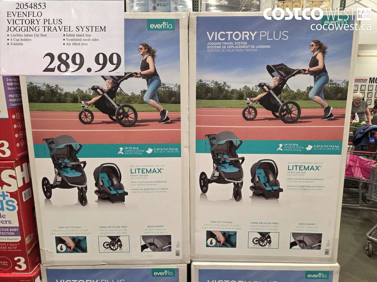 2054853 EVENFLO VICTORY PLUS JOGGING TRAVEL SYSTEM $289.99
