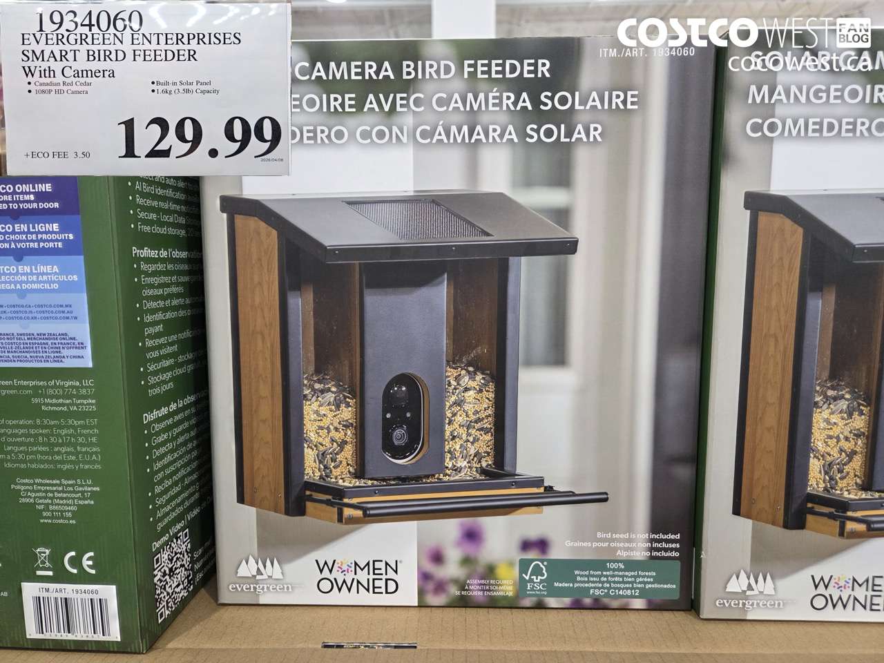 1934060 EVERGREEN ENTERPRISES SMART BIRD FEEDER WITH CAMERA $129.99