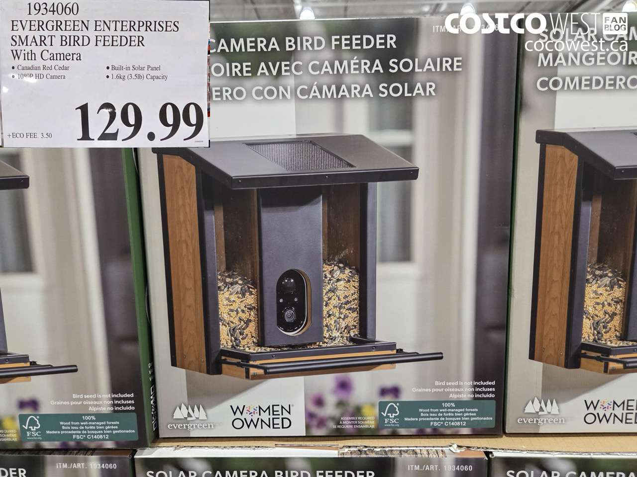 1934060 EVERGREEN ENTERPRISES SMART BIRD FEEDER WITH CAMERA $129.99