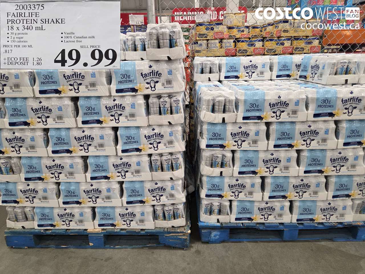 2003375 FAIRLIFE PROTEIN SHAKE 18 X 340 ML $49.99