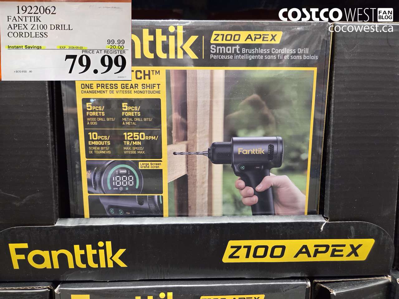 1922062 FANTTIK APEX Z100 DRILL CORDLESS ($20.00 INSTANT SAVINGS EXPIRES ON 2026-05-03) $79.99