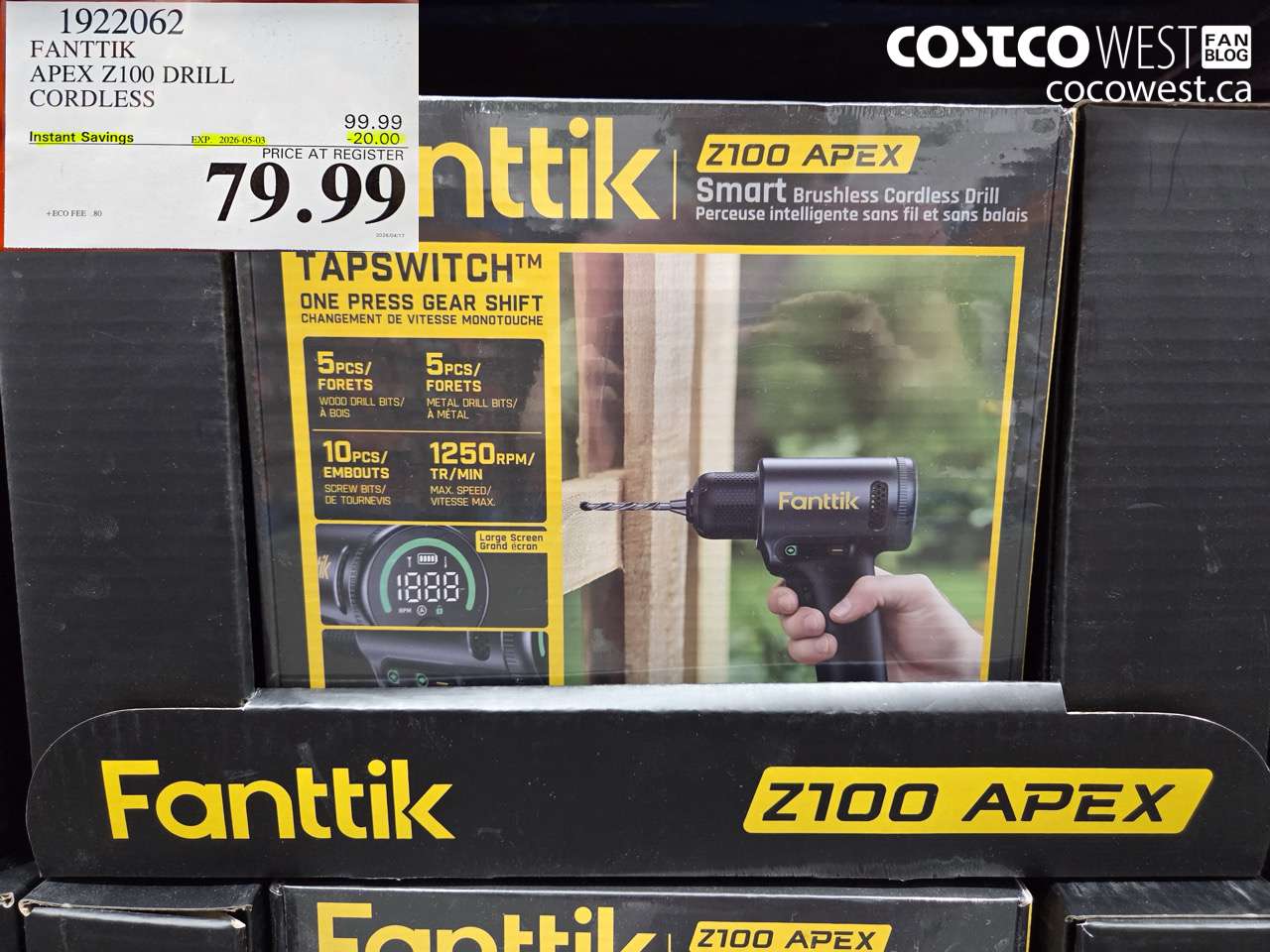1922062 FANTTK APEX Z100 DRILL CORDLESS ($20.00 INSTANT SAVINGS EXPIRES ON 2026-05-03) $79.99