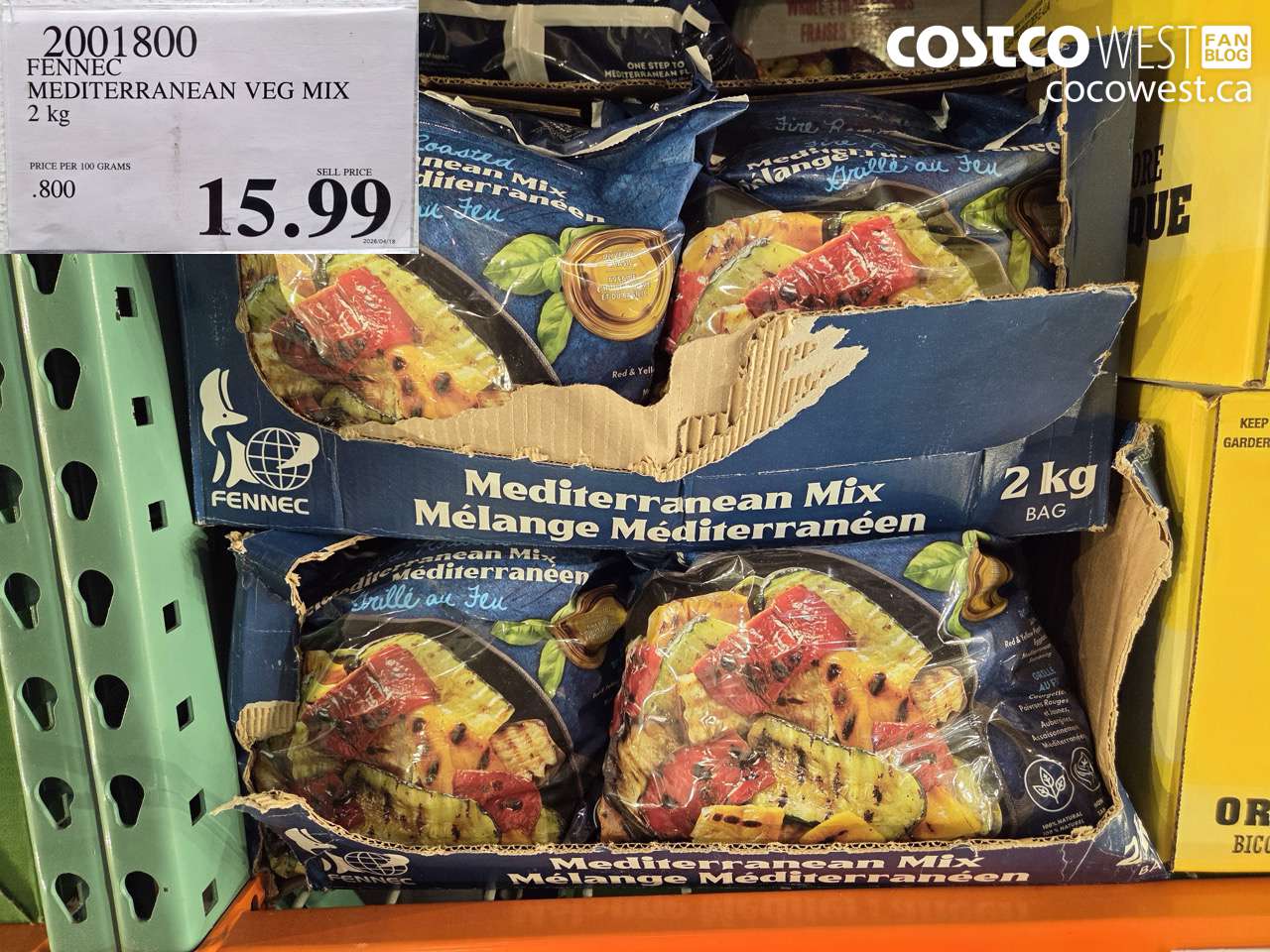 2001800 FENNEC MEDITERRANEAN VEG MIX 2KG $15.99