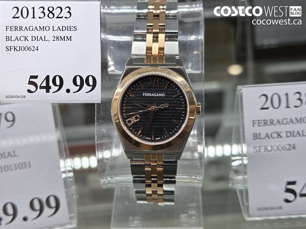 2013823 FERRAGAMO LADIES BLACK DIAL, 28MM SFKJ00624 $549.99