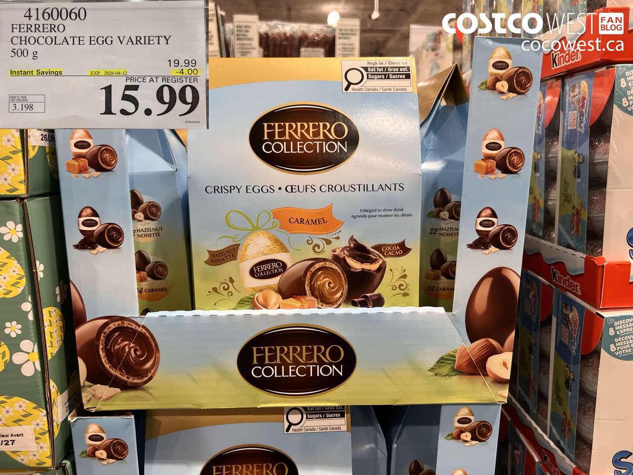 416060 FERRERO CHOCOLATE EGG VARIETY 500 G ($4.00 INSTANT SAVINGS EXPIRES ON 2026-04-12) $15.99