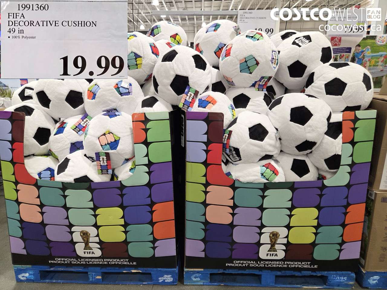 1991360 FIFA DECORATIVE CUSHION 49 IN $19.99