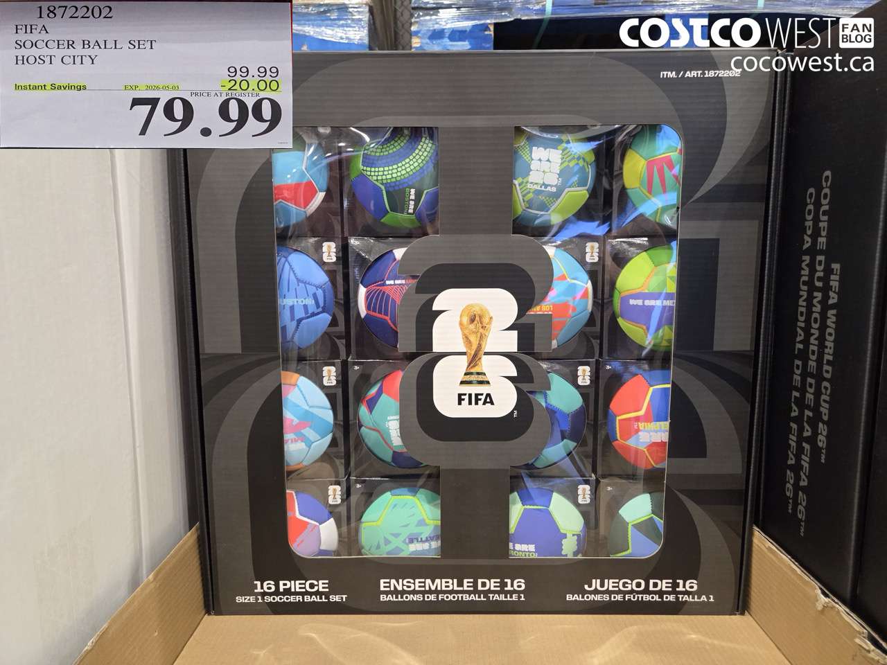1872202 FIFA SOCCER BALL SET HOST CITY ($20.00 INSTANT SAVINGS EXPIRES ON 2026-05-03) $79.99