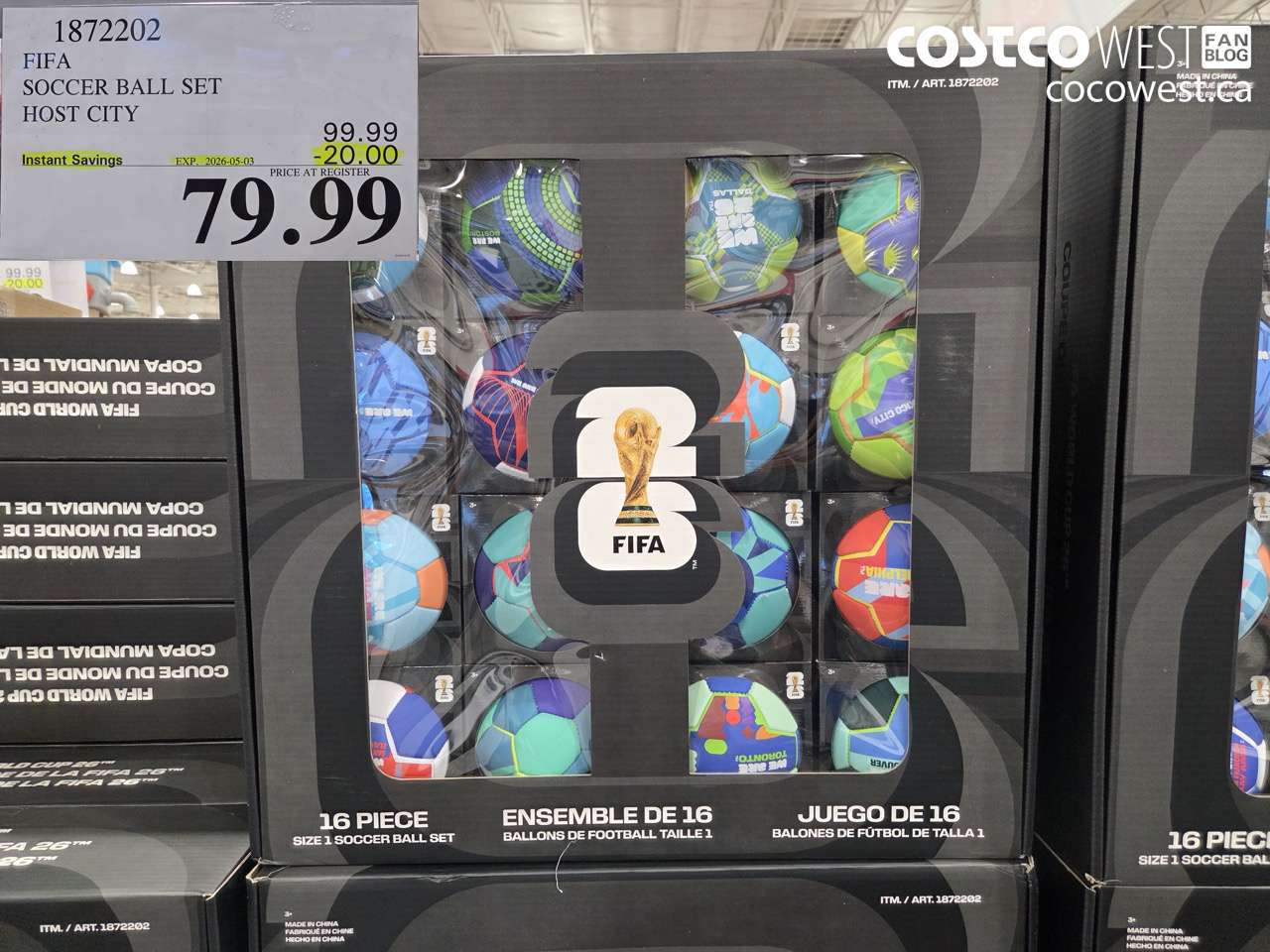 1872202 FIFA SOCCER BALL SET HOST CITY ($20.00 INSTANT SAVINGS EXPIRES ON 2026-05-03) $79.99