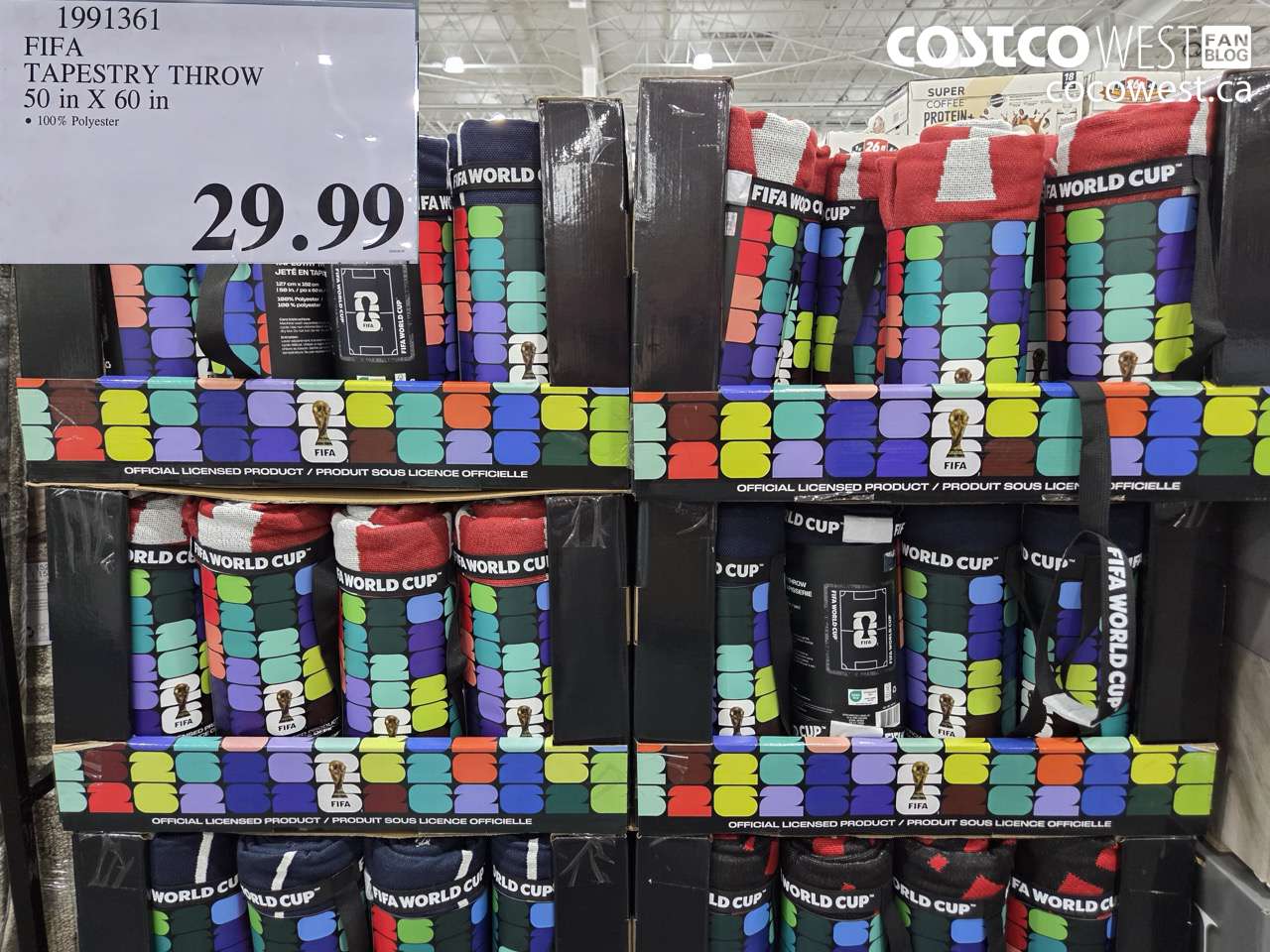 1991361 FIFA TAPESTRY THROW 50 IN X 60 IN $29.99