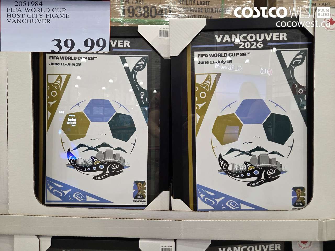 2051984 FIFA WORLD CUP HOST CITY FRAME VANCOUVER $39.99