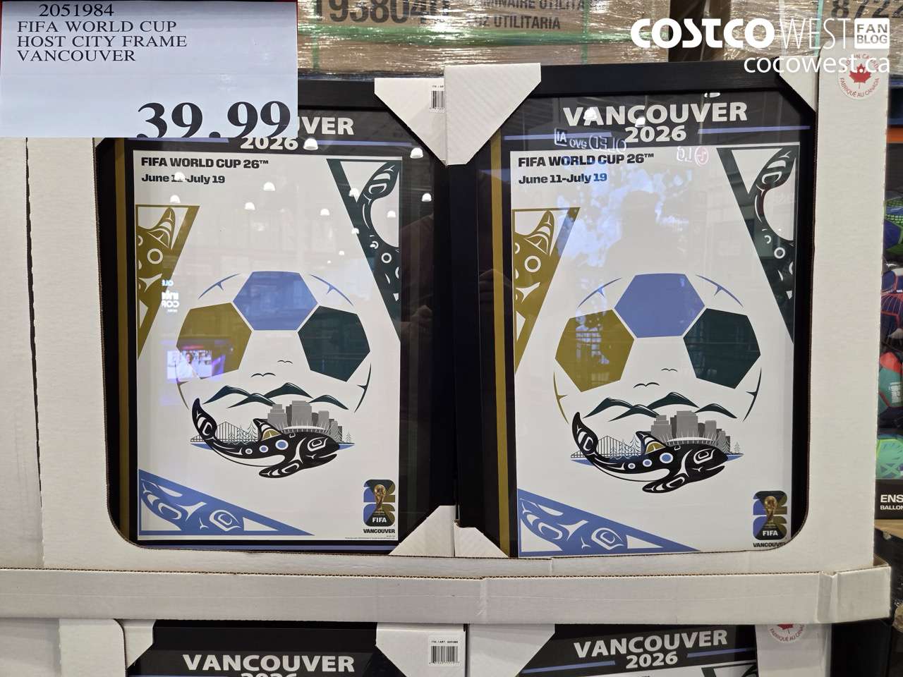 2051984 FIFA WORLD CUP HOST CITY FRAME VANCOUVER $39.99