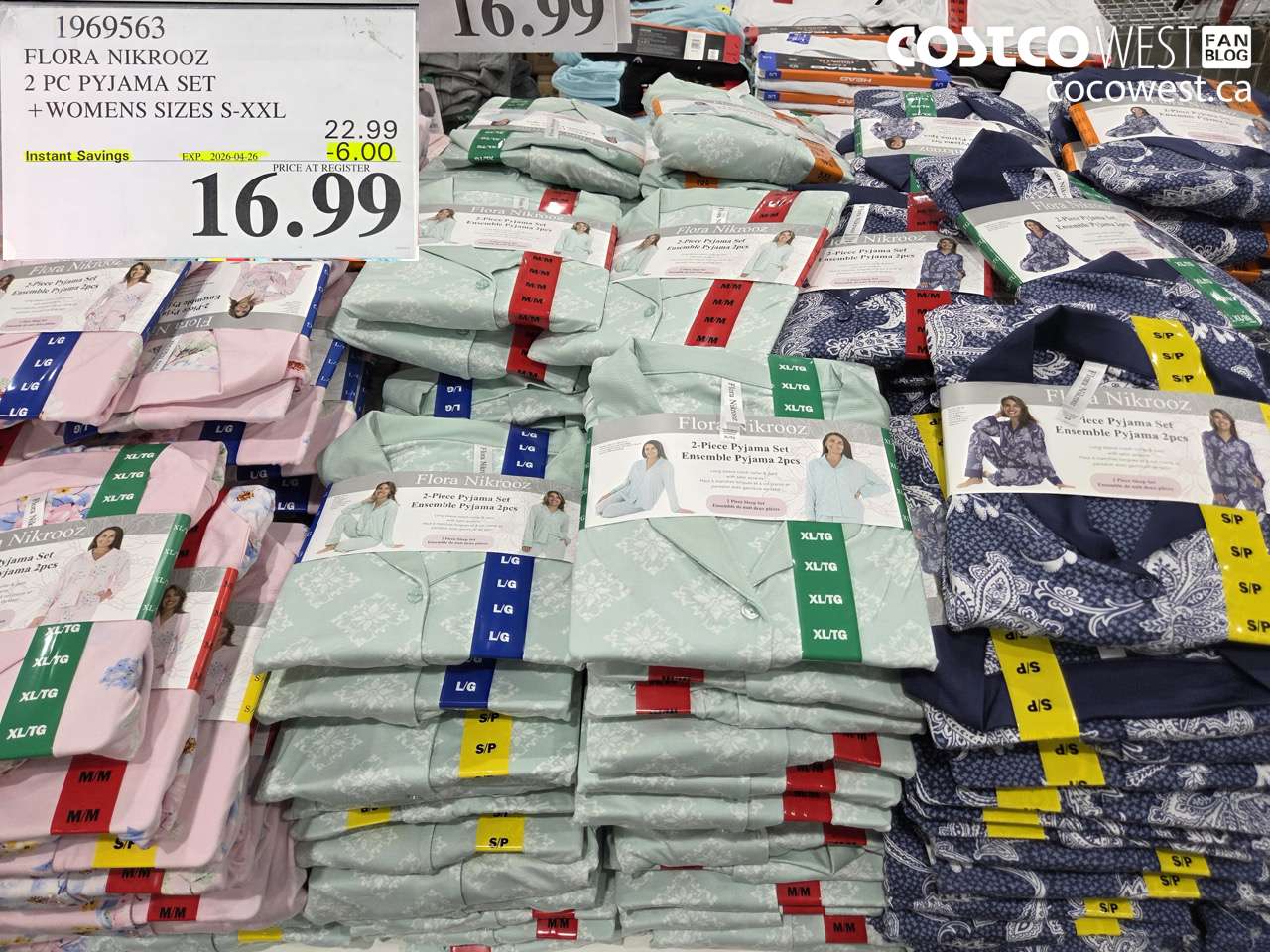 1969563 FLORA NIKROOZ 2 PC PYJAMA SET WOMENS SIZES S-XXL ($6.00 INSTANT SAVINGS EXPIRES ON 2026-04-26) $16.99