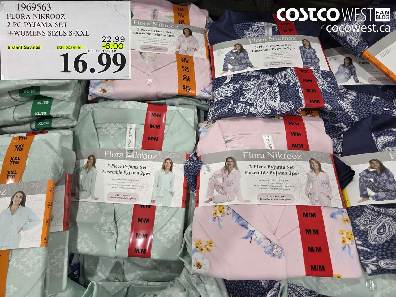 1969563 FLORA NIKROOZ 2 PC PYJAMA SET + WOMENS SIZES S-XXL ($6.00 INSTANT SAVINGS EXPIRES ON 2026-04-26) $16.99