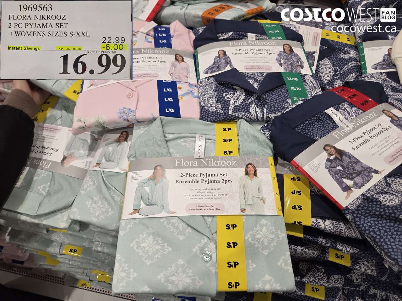 1969563 FLORA NIKROOZ 2 PC PYJAMA SET + WOMENS SIZES S-XXL ($6.00 INSTANT SAVINGS EXPIRES ON 2026-04-26) $16.99