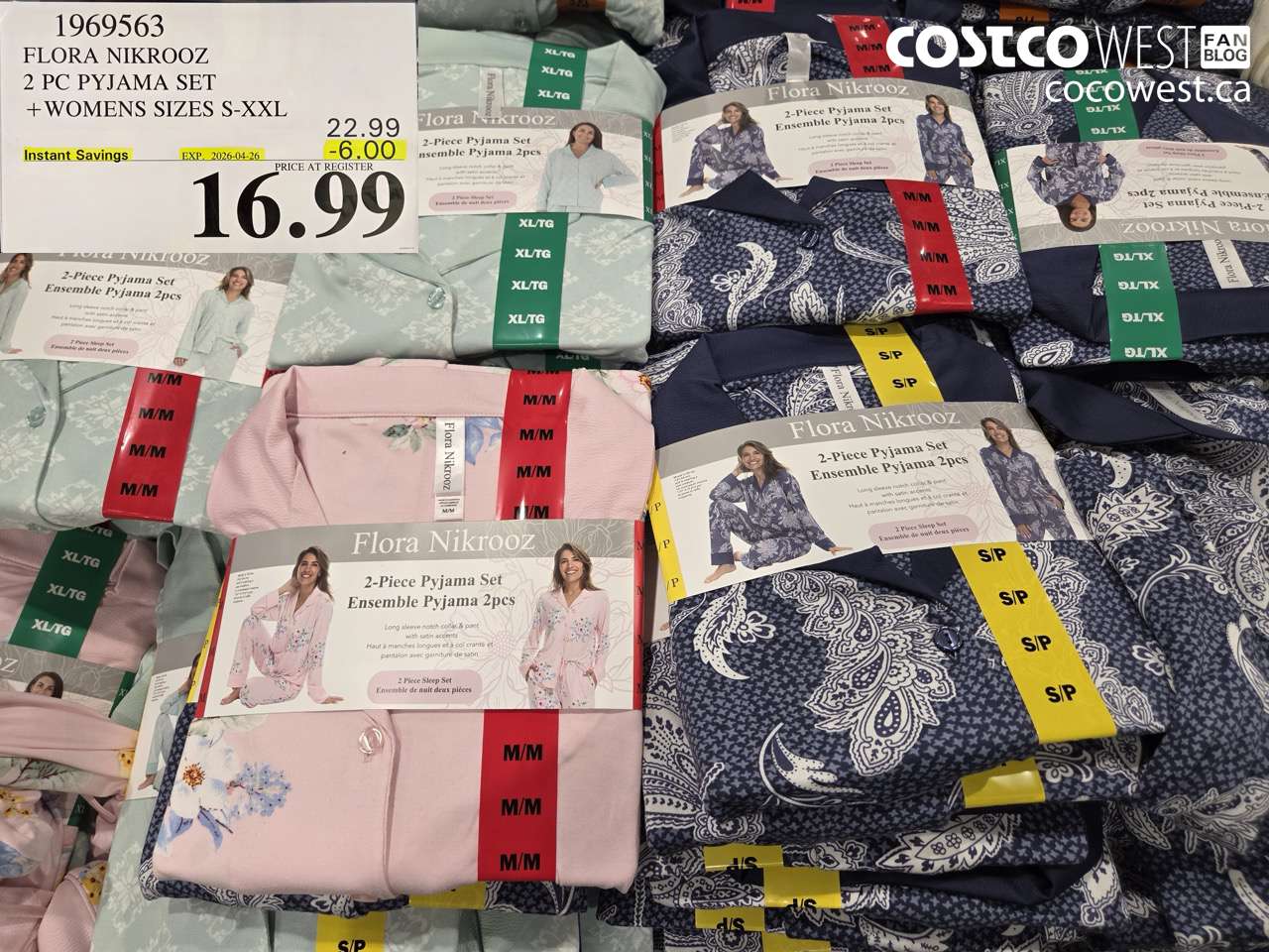 1969563 FLORA NIKROOZ 2 PC PYJAMA SET + WOMENS SIZES S-XXL ($6.00 INSTANT SAVINGS EXPIRES ON 2026-04-26) $16.99