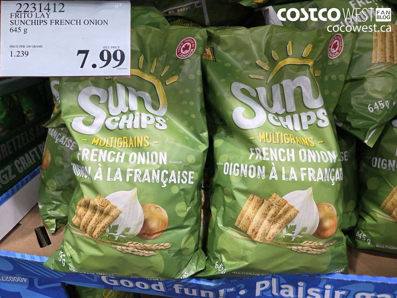22314112 FRITO LAY SUNCHIPS FRENCH ONION 645 G $7.99