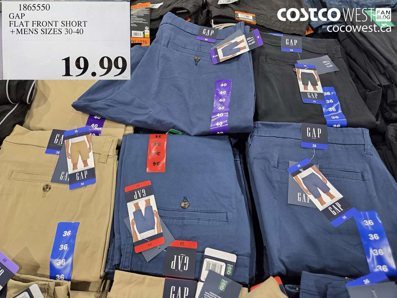 1865550 GAP FLAT FRONT SHORT + MENS SIZES 30-40 $19.99