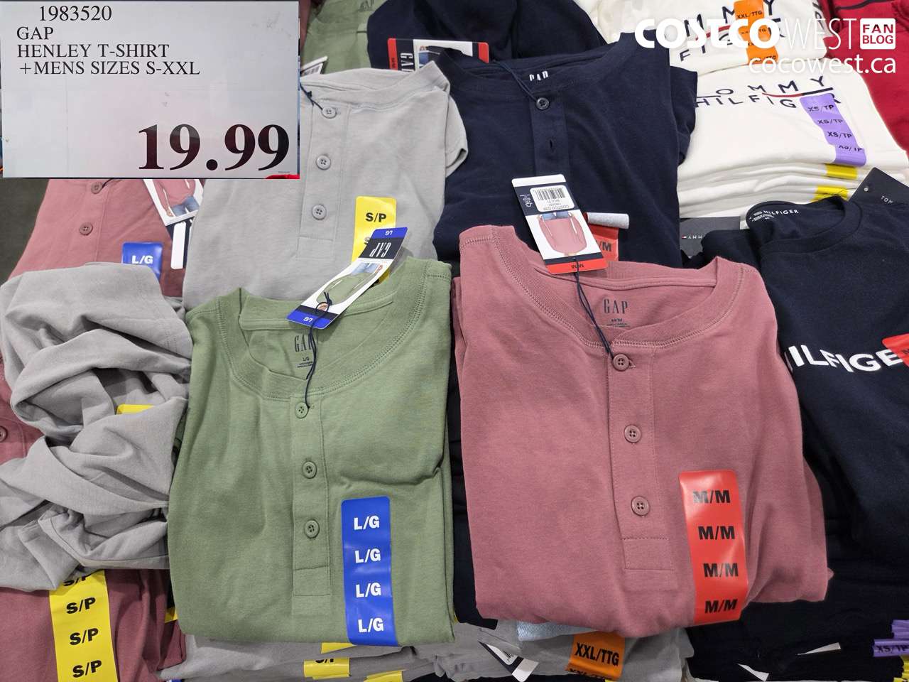 1983520 GAP HENLEY T-SHIRT MENS SIZES S-XXL $19.99