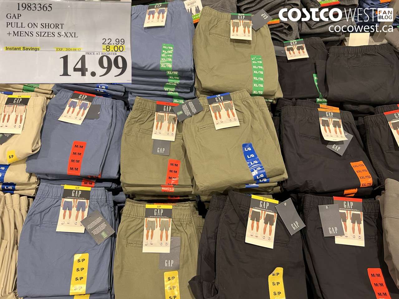 1983365 GAP PULL ON SHORT MENS SIZES S-XXL ($8.00 INSTANT SAVINGS EXPIRES ON 2026-04-12) $14.99