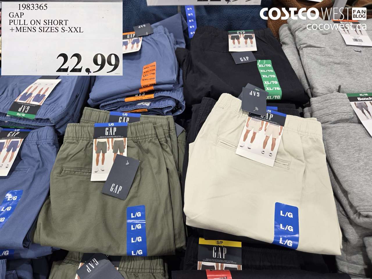 1983365 GAP PULL ON SHORT MENS SIZES S-XXL $22.99