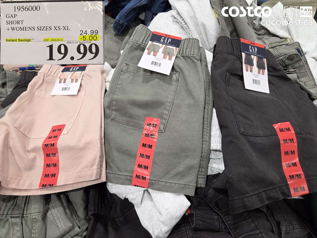 1956000 GAP SHORT WOMENS SIZES XS-XL ($5.00 INSTANT SAVINGS EXPIRES ON 2026-04-12) $19.99